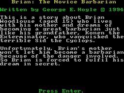 Brian - The Novice Barbarian (1994)(Zenobi Software)